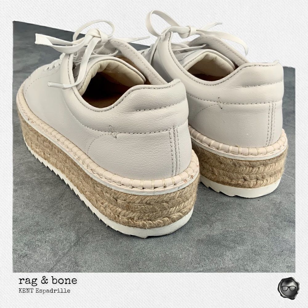 RAG & BONE KENT ESPADRILLE PLATFORM SNEAKER IN WHITE WOMEN’S SIZE 6.5 NEW IN BOX - Picture 6 of 13
